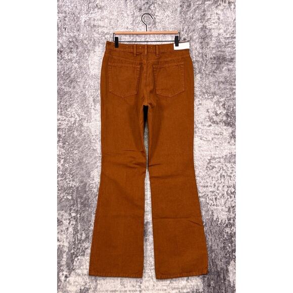 RE/DONE Pants 30 Womens High Rise Flare Leg In Clay Wash - Picture 2 of 8